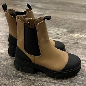 Target Tan and Black Ankle Boots